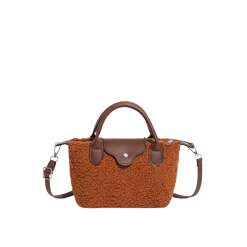 Plush Dumpling Shoulder Bag For Women Versatile Crossbody Handbag_voghion.com