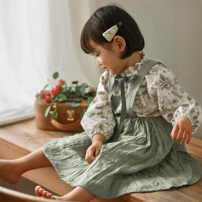 女の子ドレス秋服 2025 新しい子供の秋スタイルサスペンダースカート女の子ベビーサスペンダープリンセススカート|undefined