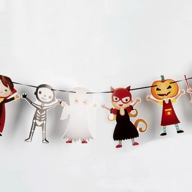 Pinjian Halloween decoración papel pull bandera centro comercial bar KTV decoración Halloween suministros pull bandera al por mayor