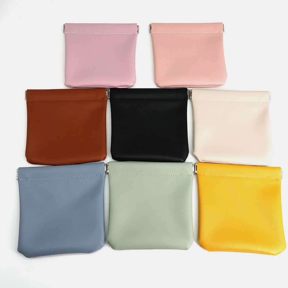 Кожа печатный логотип Автоматическая закрытая сумка для хранения шрапнель сумка губная помада сумка для макияжа наушники ключи от машины для хранения сумка