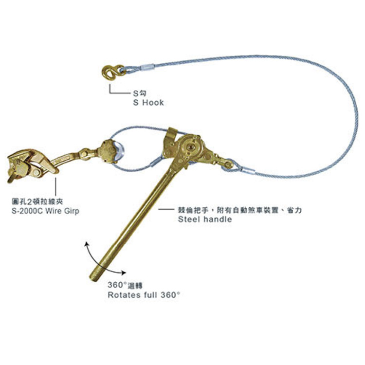1.5T绝缘紧线器+卡线器组合1506 台湾PAT NGK 钢索收紧器