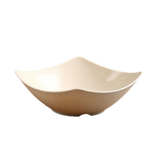 Wheat Straw Soup Bowl with Raised Corners, Set of 8, Household Vegetable Plate, Western-Style Salad Bowl, Plastic Pagoda Bowl, Four-Cornered Bowl, for Foreign Trade