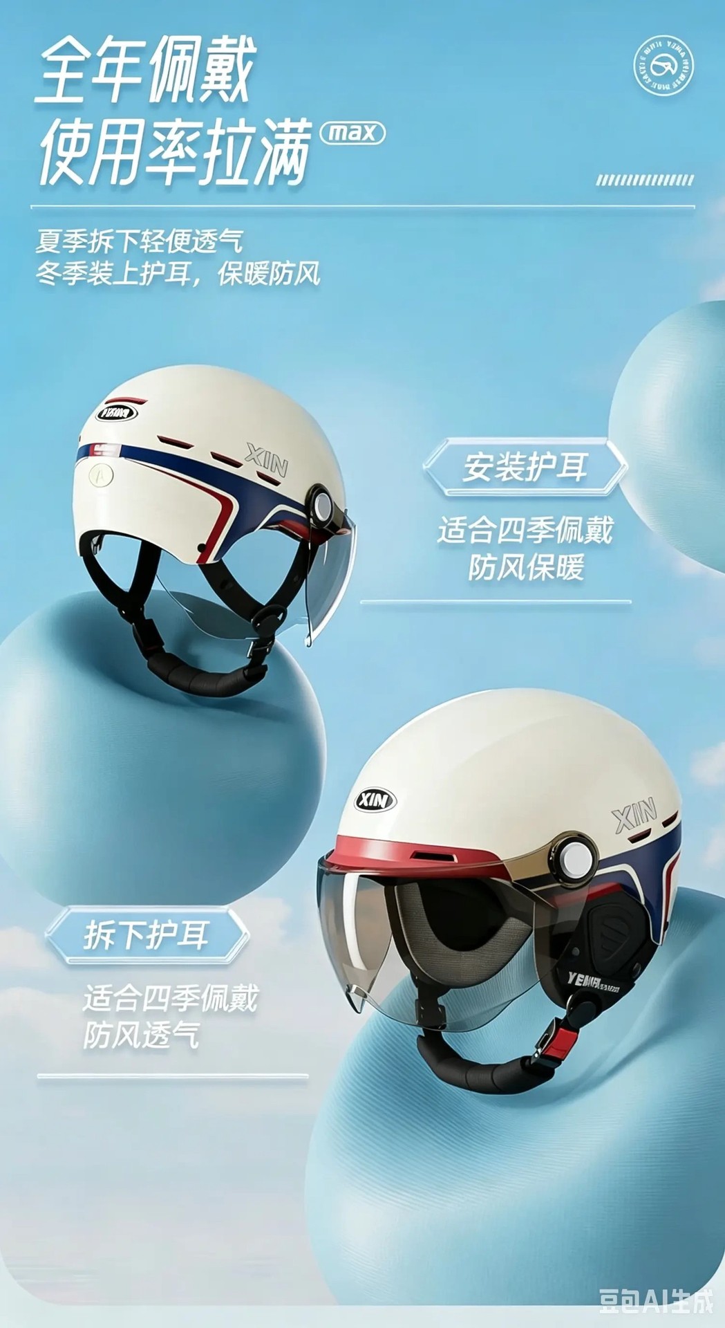 New National Standard 3C Certified Electric Vehicle Helmet, All-Season Motorcycle Helmet, Men's and Women's Summer Sun Protection Safety Helmet