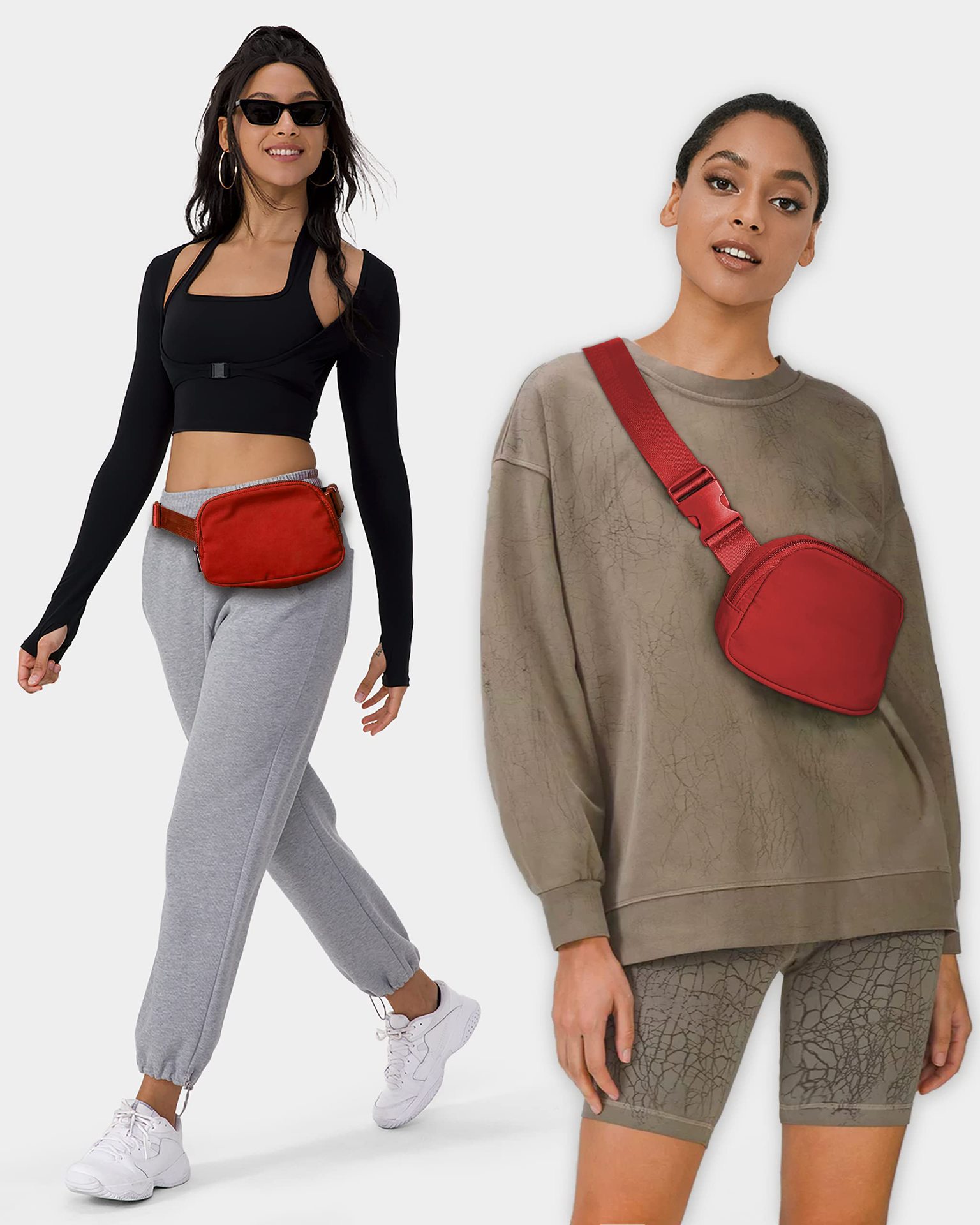 Women's with adjustable waistband, fashionable running and hiking waist bag_voghion.com