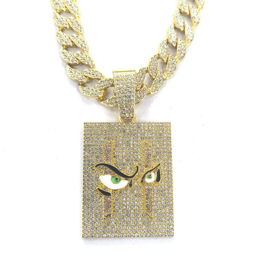 Joyas de hip-hop europeas y americanas fantasma Chucky avatar colgante personalidad de hip-hop hombre collar de Halloween personalizado