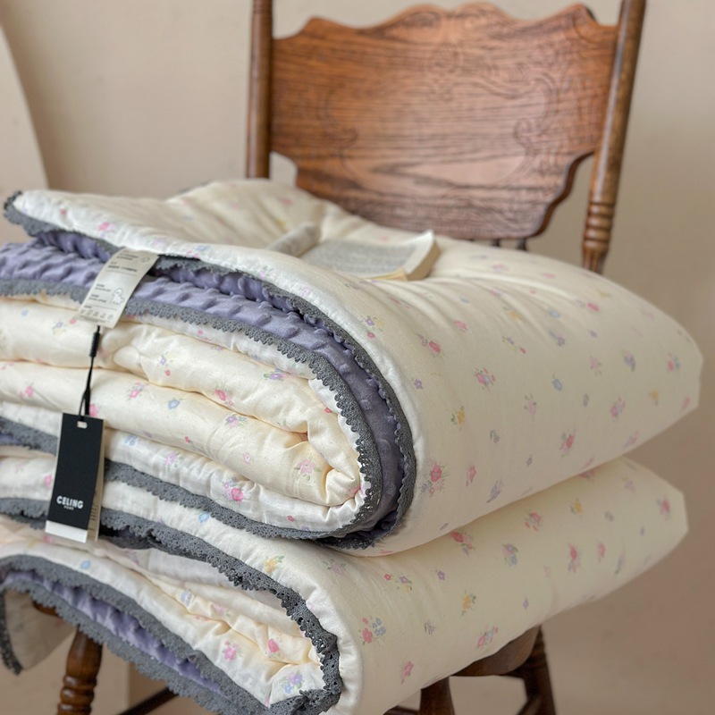 면 거즈 비니 퀼트 - 화려한 꽃