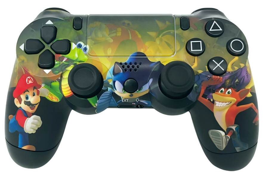 Controlador de Juego Inalámbrico Bluetooth PS4 de ABS Doble Vibración, Giroscopio de 6 Ejes para PC y Consolas