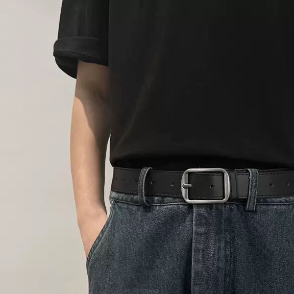 Retro Pin Buckle Microfiber Belt for Women Korean Style Simple and Versatile Student Jeans Belt Unisex Fashion Trend