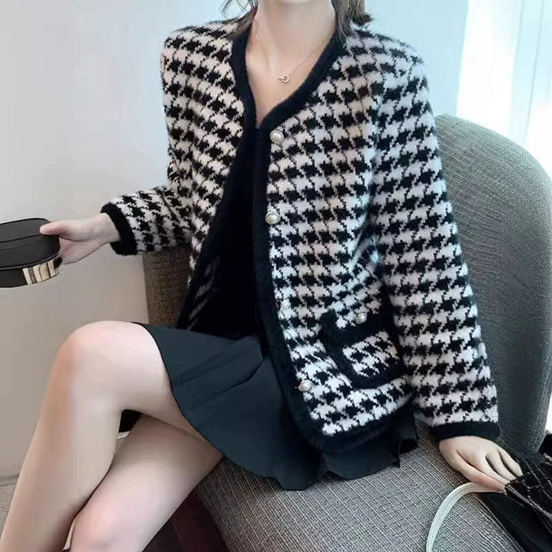Демисезонная кофта, свитер, oversize, круглый ворот