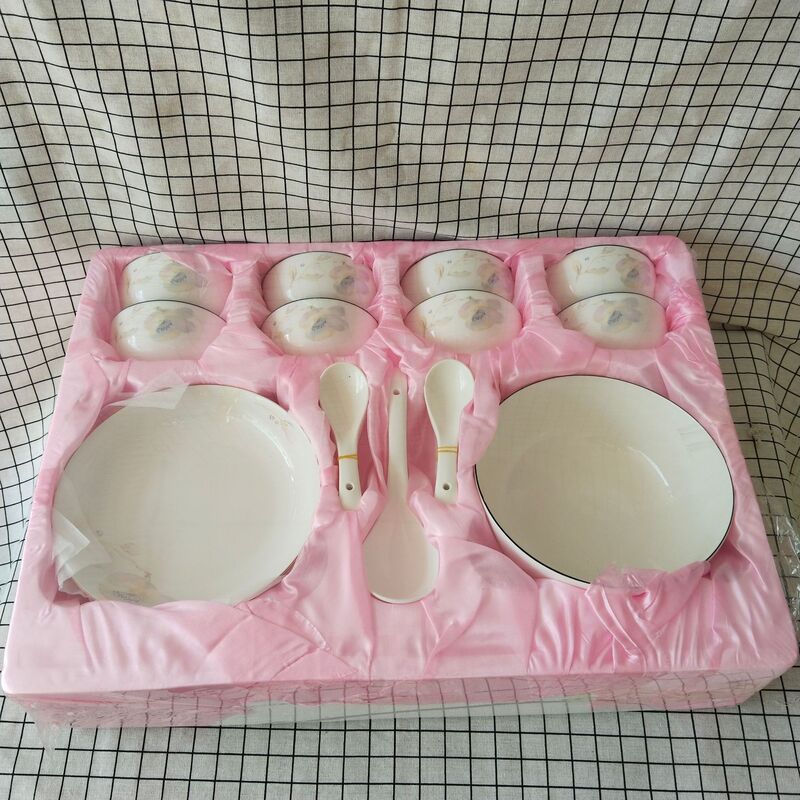 New Product: 22-Piece Ceramic Tableware Gift Box, High-Quality Ceramic Tableware, Beautiful Gift Tableware, Microwave-Safe Bowls and Plates