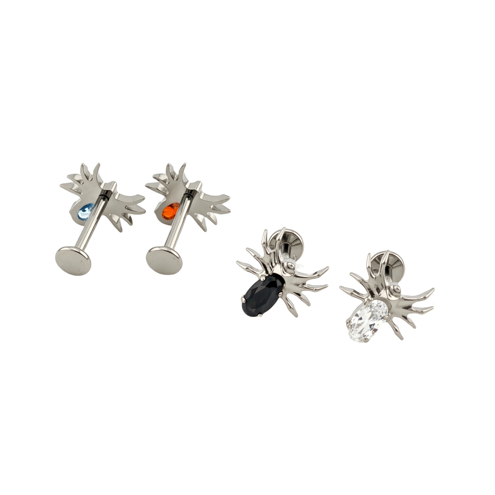 Labret stud lip piercing jewelry styling detail