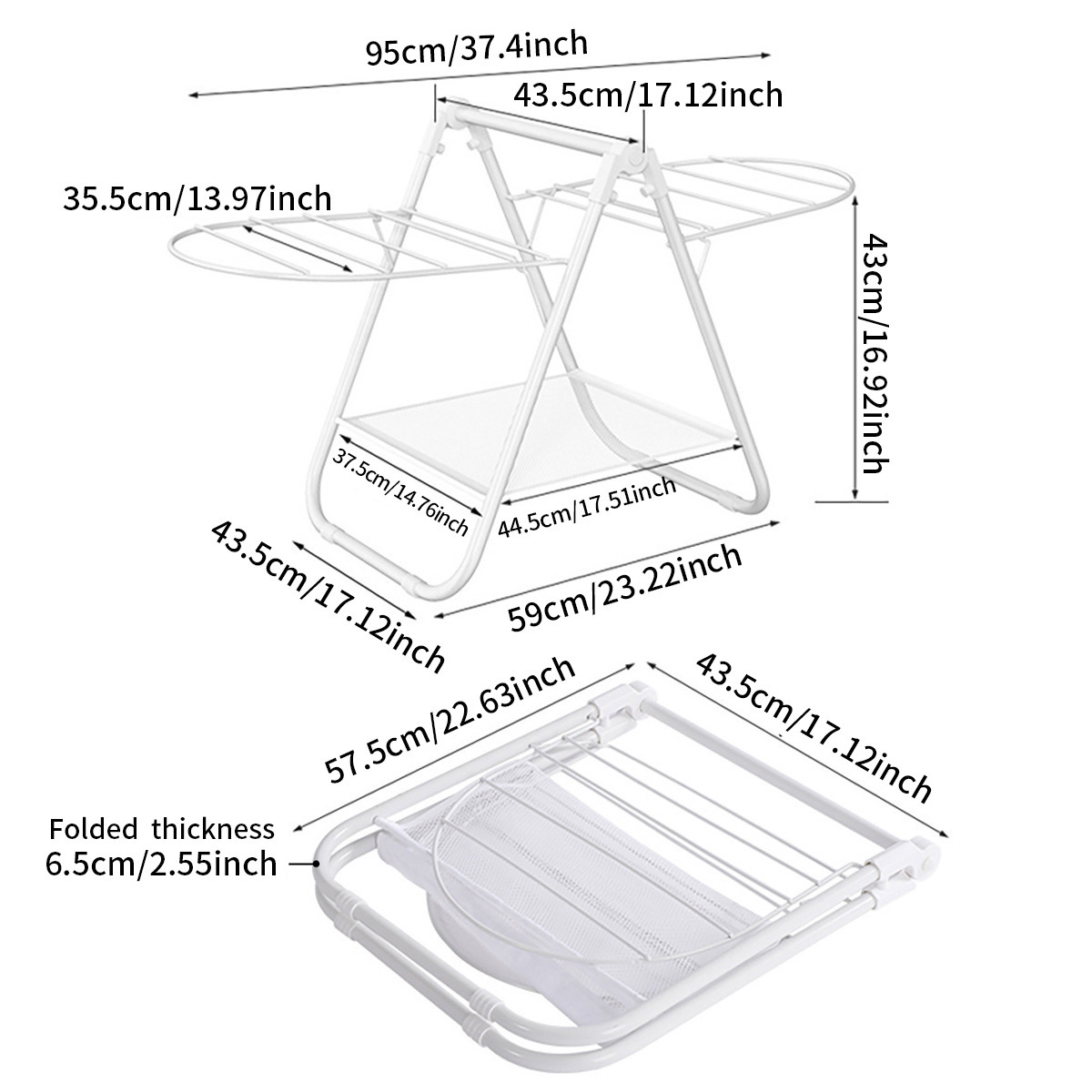 X-wing suelo percha de secado balcón plegable interior y exterior sin instalación edredón almacenado edredón doméstico mayorista