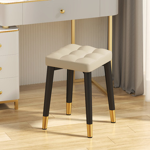 Makeup Stool Dressing Chair Girl's Bedroom Dressing Table Nail Stool Internet Popular Simple Modern Light Luxury Square Stool by Y ^