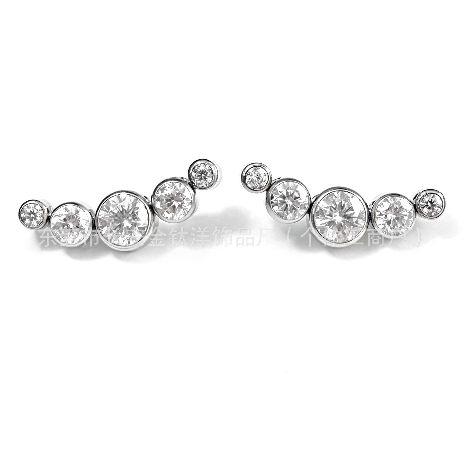 F136 Titanium Alloy Internally Threaded Czech Crystal Ear Studs, Lip Studs, Belly Button Studs, G23 Titanium Piercing Jewelry detail image 5