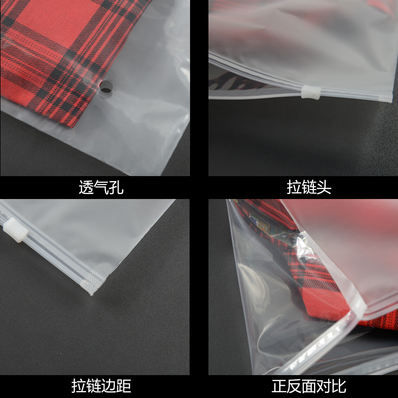 Bolsas con cierre transparentes y esmeriladas en existencia para camisas, bolsas autoadhesivas esmeriladas para toallas, bolsas para embalaje de ropa.