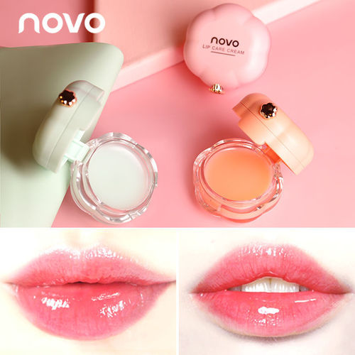 NOVO plant essential oil repair lip mask moisturizing colorless discoloration fragrance dilutes lip lines anti-peeling night lip balm mask