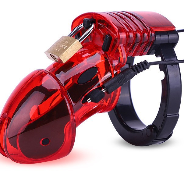 Plástico de silicona de los hombres castidad bloqueo choque eléctrico pulso bloqueo CB6000S juguetes alternativos juguetes sexuales