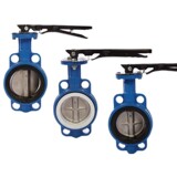 Клапан бабочки с ручкой к зажиманию D71X-16Q Ручной бабочки клапана с мягким заполненным клапаном бабочки чугунный клапан