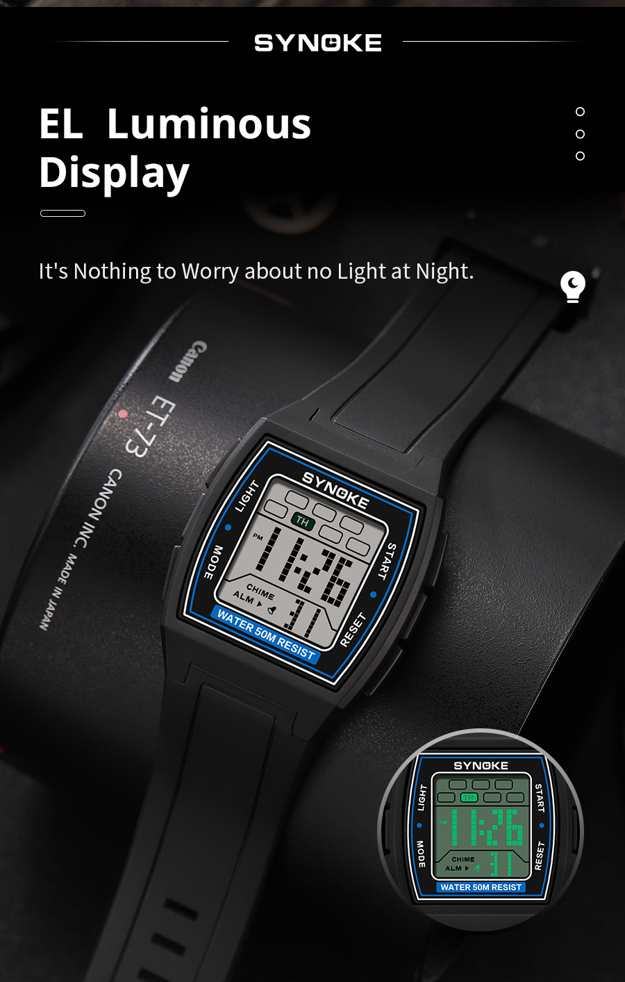 SYNOKE quadratische Retro-Sport-Elektronikuhr, multifunktionale, leuchtende, wasserdichte Outdoor-Studentenuhr für Herren_voghion.com