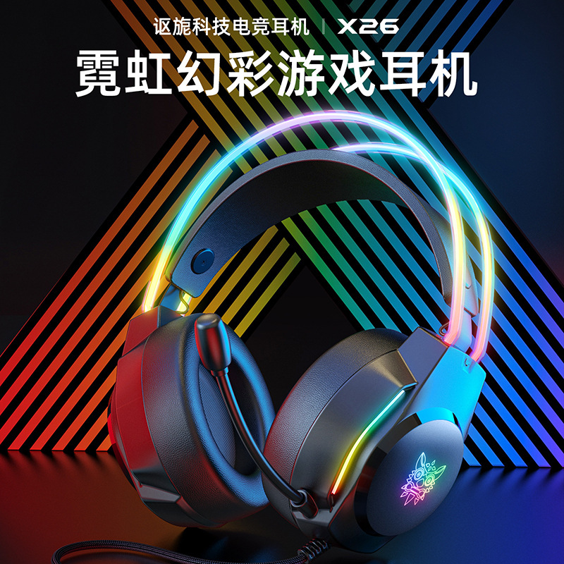 Auriculares con cable para juegos de deportes electrónicos computadora portátil niña orejas de gato rosa con Michael love girl