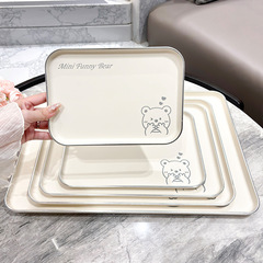 メーカー直販茶盤家庭用長方形トレイの新しいリビングルームに湯飲みカップの収納盤を置く