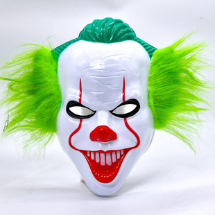 23 New Green Hair Clown Mask Halloween PVC Mask Horror Halloween Movie Props Makeup