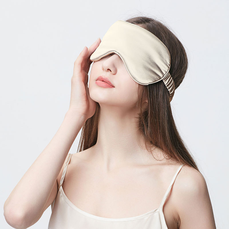 シルクアイマスク19 m 100% 桑シルク睡眠アイマスク遮光通気アイマスク刺繍ロゴクロスボーダー卸売り|undefined