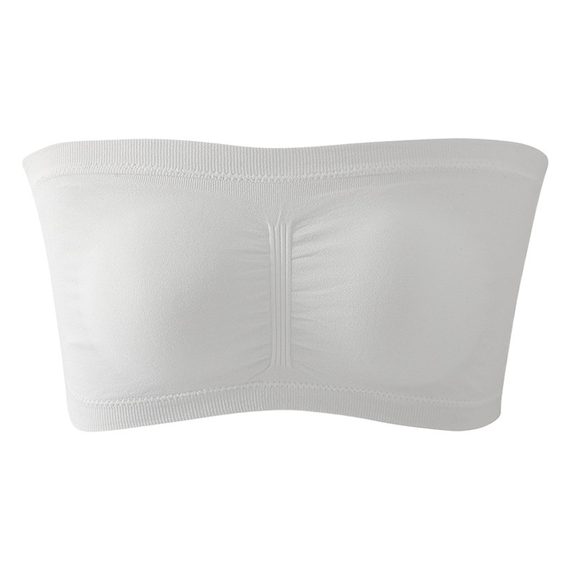 Cross-border Foreign Trade Double-layer Lengthless Size Strapless Wrapped Chest Removable Chest Pad One-line Thin Invisible Underwear