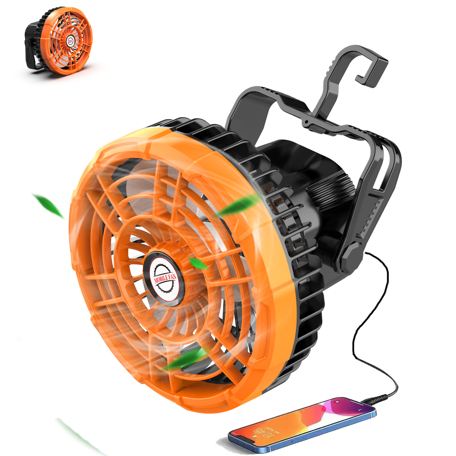 Ventilador de Camping para Tienda con Iluminación y Batería de Emergencia