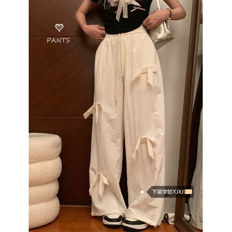 2026 nuevos pantalones casuales sueltos de moda coreana pantalones versátiles de verano delgados pantalones de piernas largas