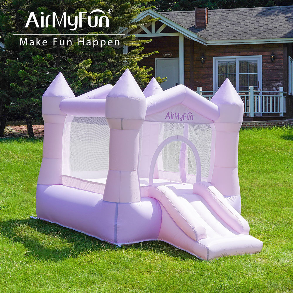Castillo inflable pequeño, trampolín para niños, tobogán inflable para el hogar, castillo inflable antideslizante para para paraíso de niños para interiores y exteriores