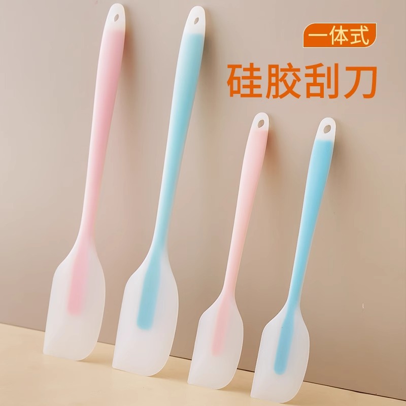 Silicone Scraper Integrated Spatula Food Grade Baking Tool Cake Cutter Cream Scraper Household Shovel