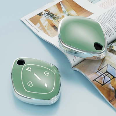 Electric vehicle key cover shell | battery car electric lock remote - c-paragraph-gray-green