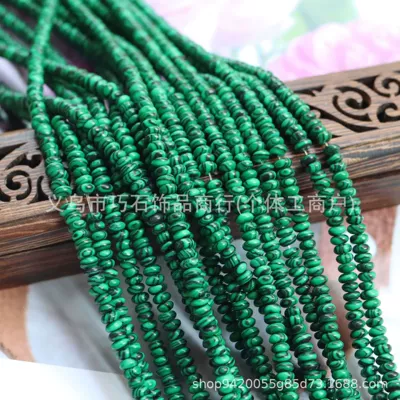 Jewelry Accessories Bracelet Necklace Wholesale, Zərgərlik ara hissələri - synthetic-malachite-24mm