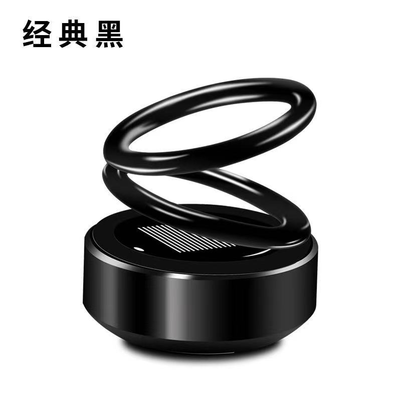 2024 solar suspensión doble anillo giratorio aromaterapia coche platillo volante aromaterapia decoración coche aromaterapia plástico