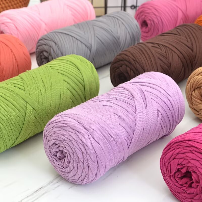 400g Super Chunky Colorful Yarn Skein for DIY Handmade Knitting Bags, Thick Yarn for Floor Mats and Blankets
