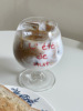 Coffee cup with glass, wineglass, french style