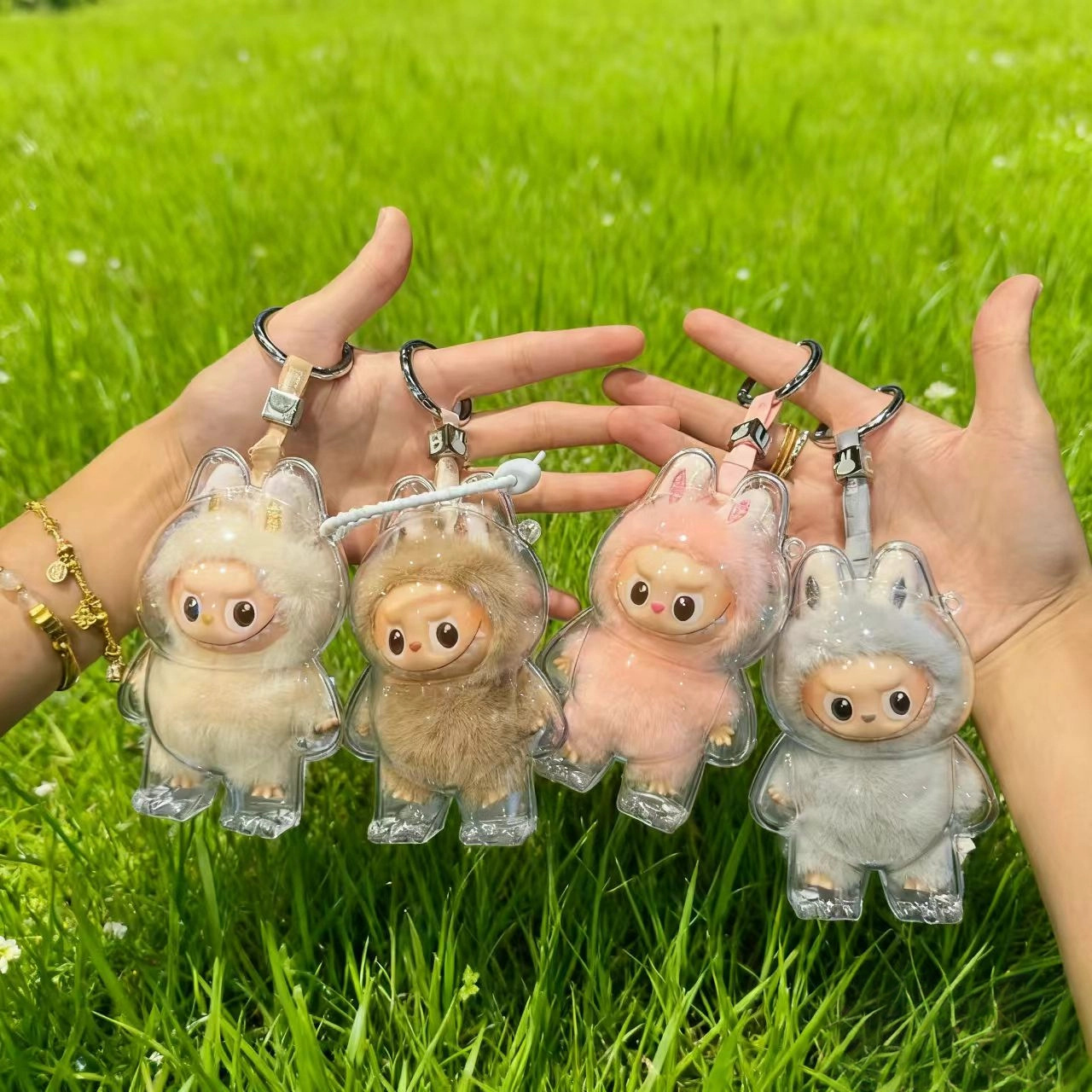 New 4.0 Mini Fabric Transparent Protective Case Backpack Charm Vinyl Doll Stroller Bag - In Stock