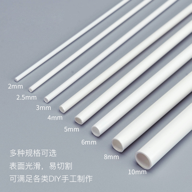 ABS tubo redondo tubo de plástico DIY hecho a mano mesa de arena modelo de construcción tubo hueco