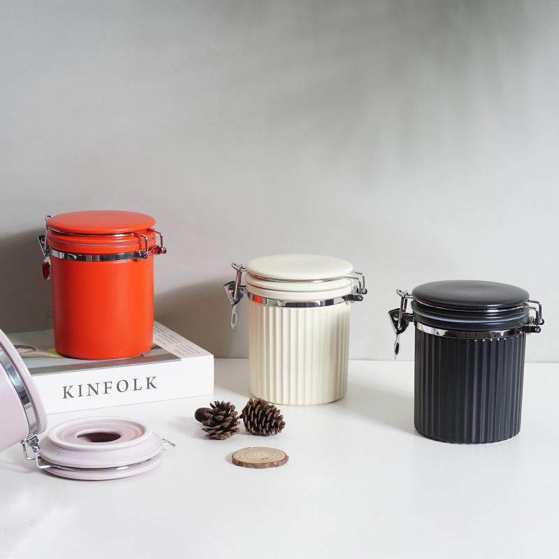 陶磁器鋼密封缶キャンディー缶茶葉缶五穀雑穀貯蔵タンク防湿保存コーヒー缶蜜缶|undefined