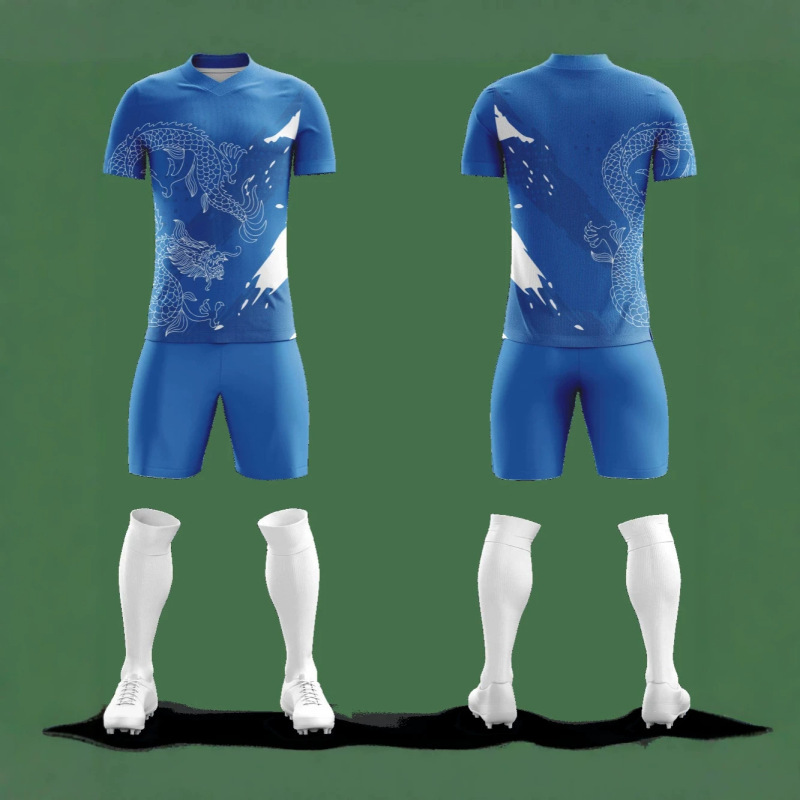 Sports Quick-Drying Breathable Fabric Team Uniforms for Cross-Border Foreign Trade Training Classes, Football Uniforms, Group Purchase by Sending Pictures