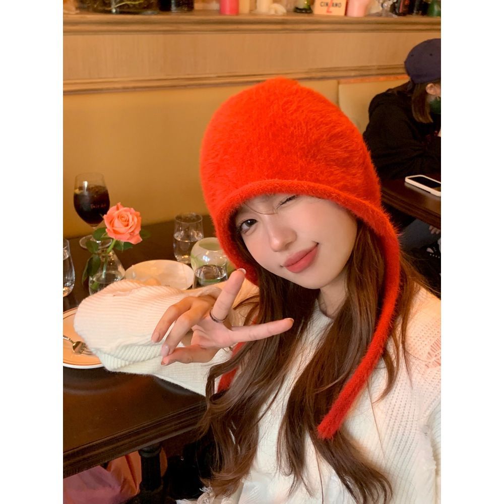 빨강 [하이 블록 모조 밍크 헤어 소재]]