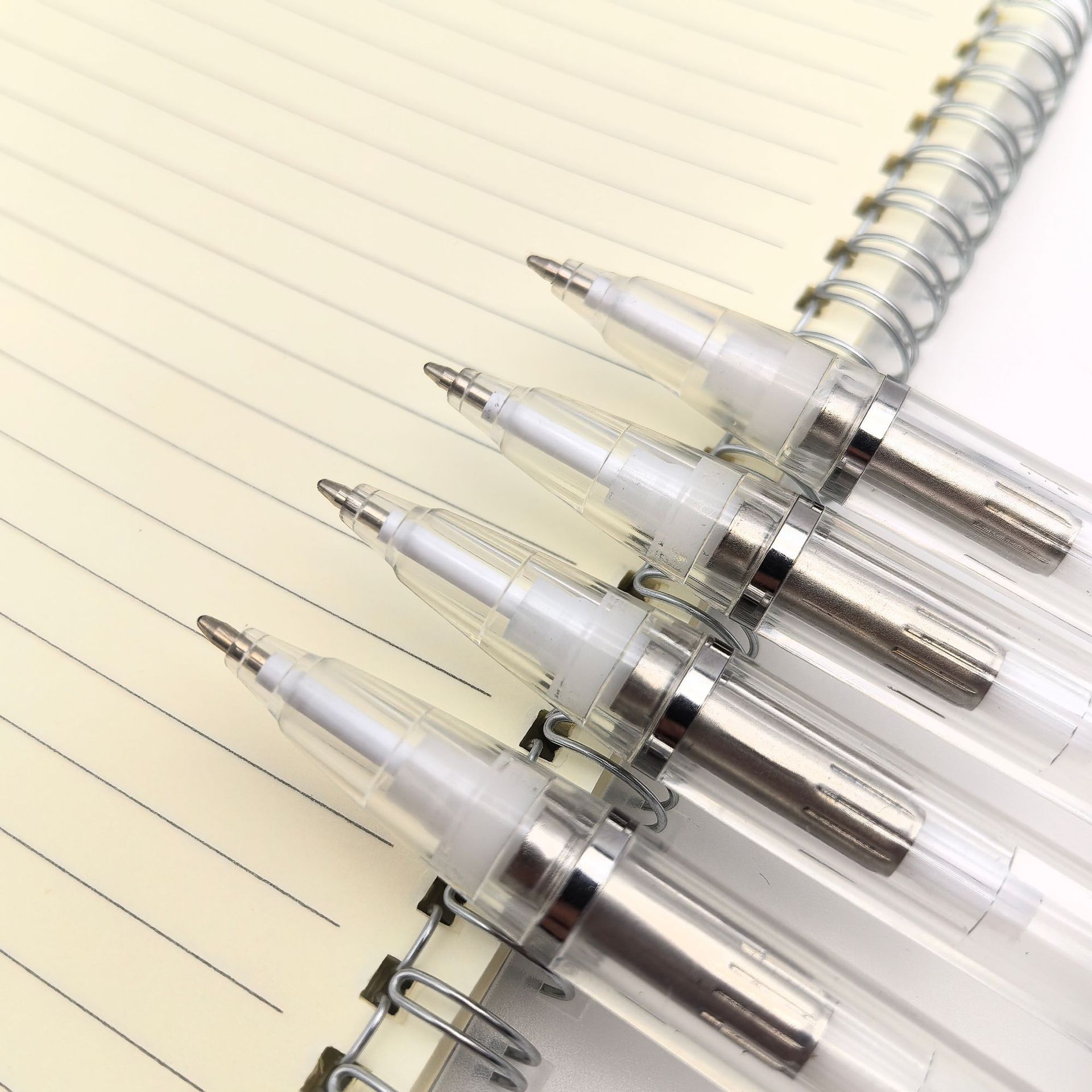 Lámpara de colores creativa bolígrafo publicitario acrílico material transparente imprimible bolígrafo LED de color