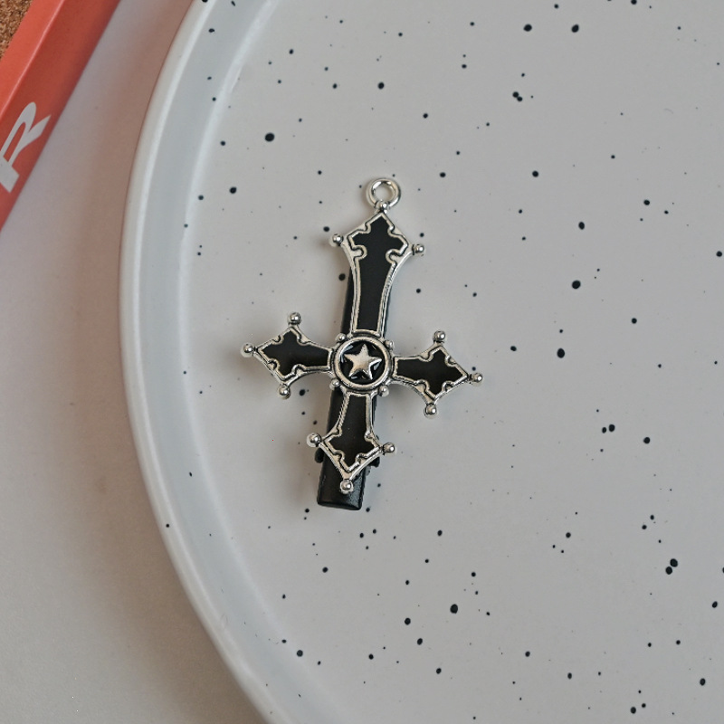 1# Black Star Cross hairpin
