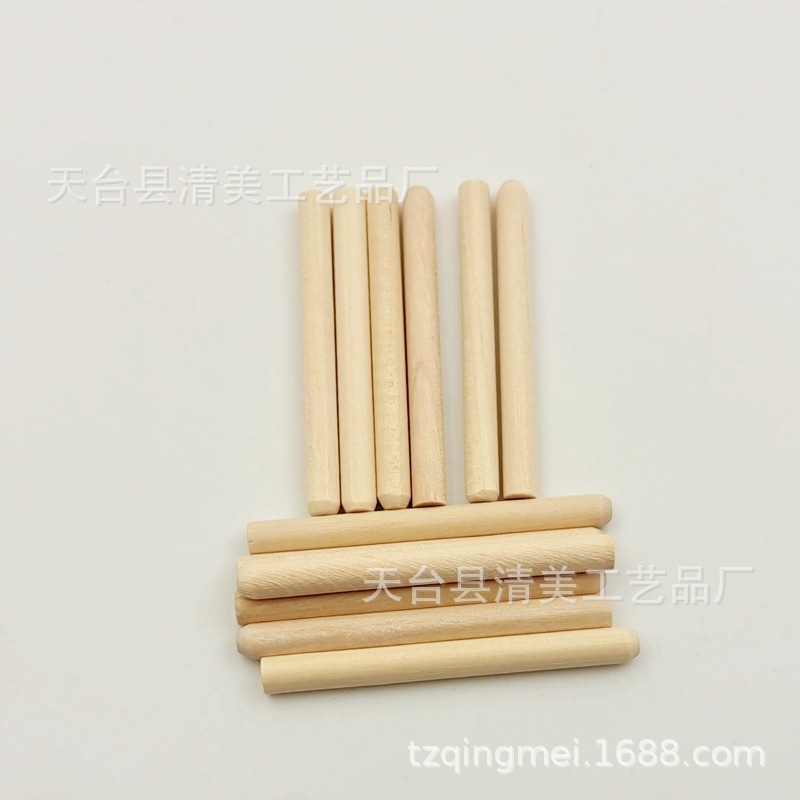 Palo de madera rectangular de madera tridimensional de 55mm de largo Palo de madera rectangular grueso de 0,5 cm 50 piezas por paquete