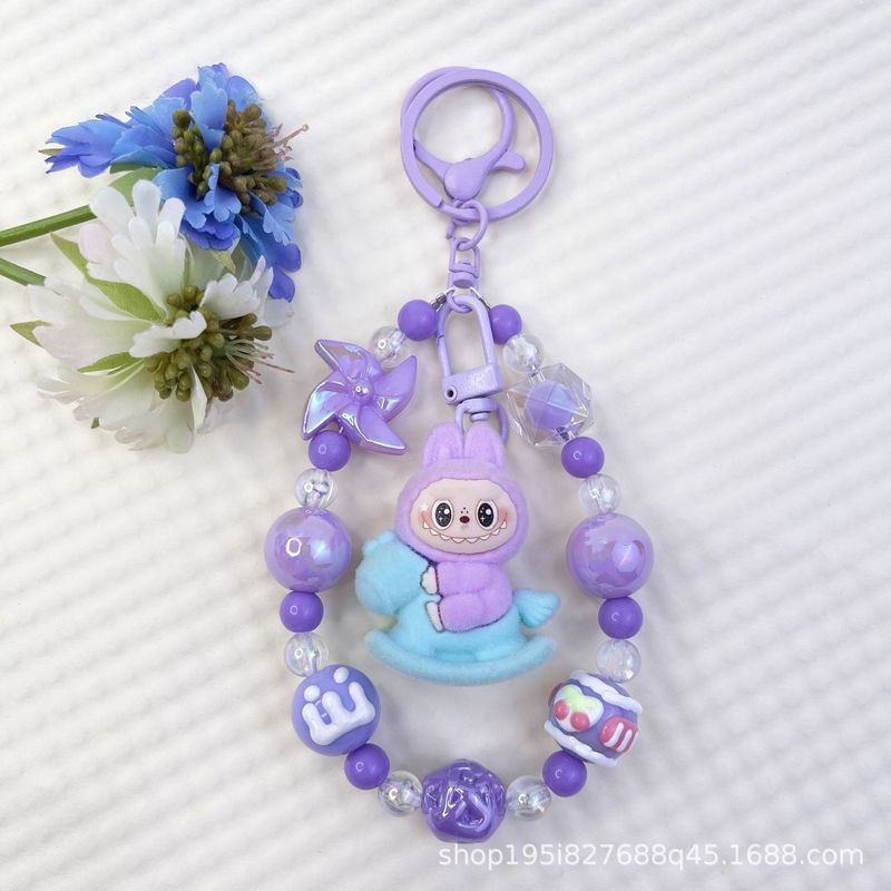 新しい植毛木製マラブブ人気のかわいい携帯電話チェーンキーホルダーバッグ人形ペンダントアクセサリー卸売|undefined