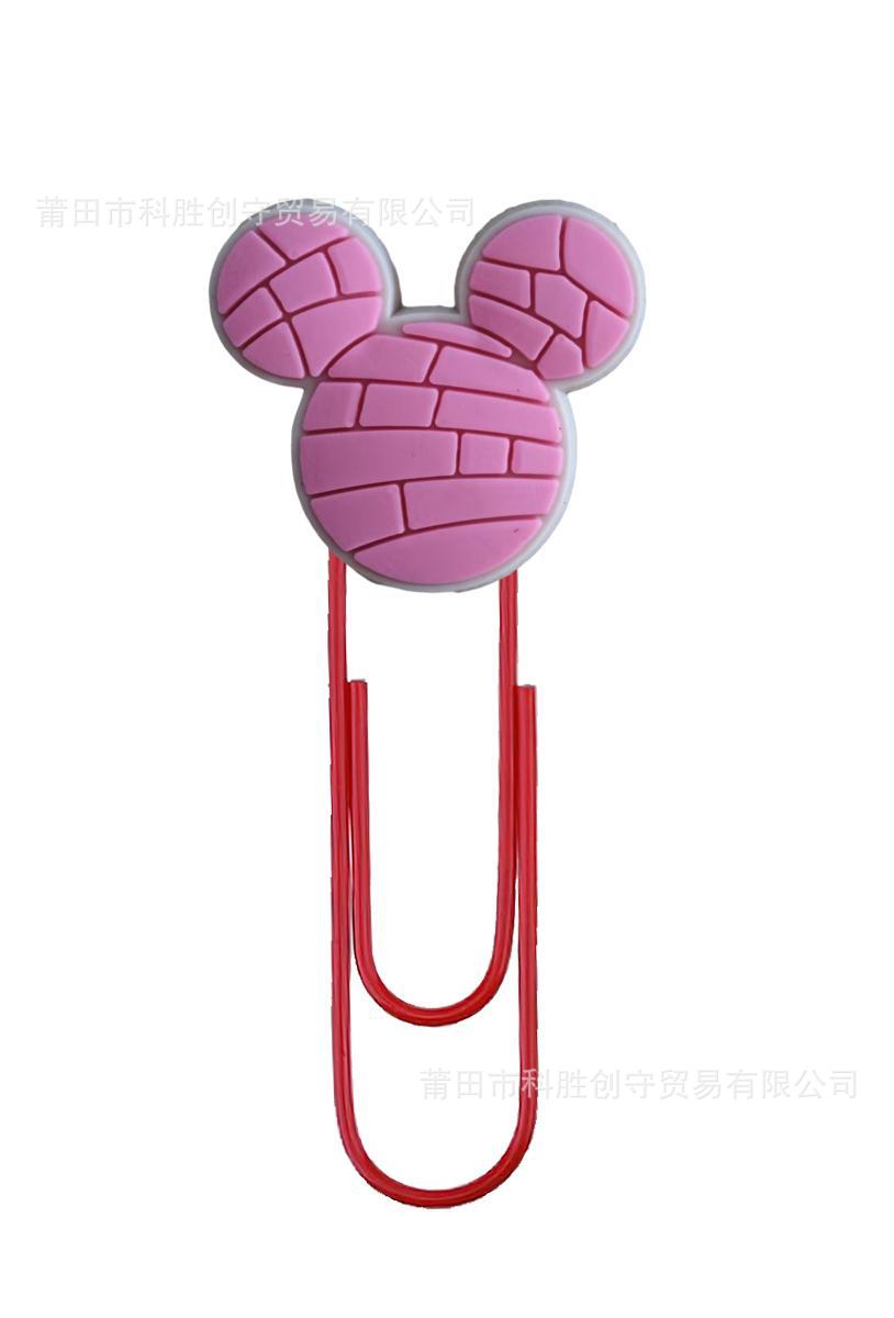 Mickey cabeza de la Oficina papelería clip de papel transfronterizo de dibujos animados nuevo PVC marcador