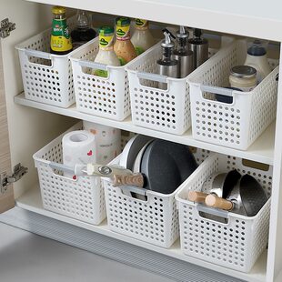 Plastic table storage basket, rectangular storage box, food play for kindergarten, toy, storage system