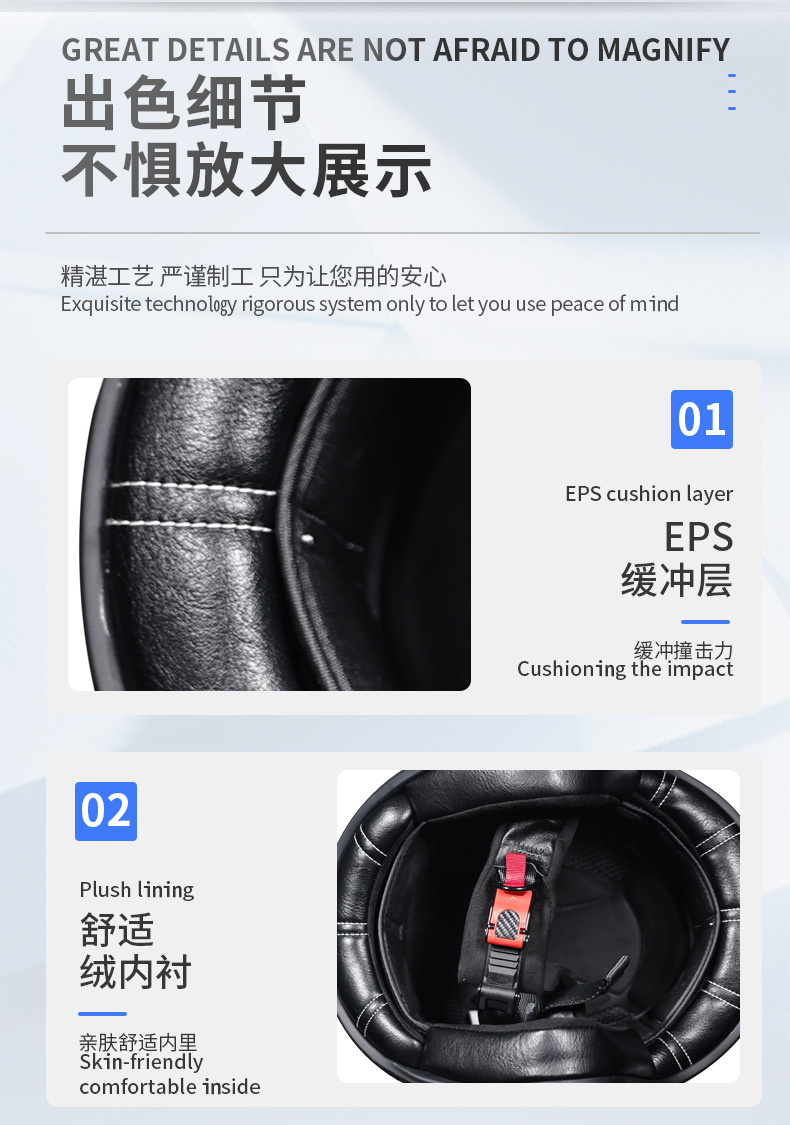 Suitable for Orz Motorcycle Helmets for Men and Women 3C Certified 3/4 Helmets Summer Retro Half Helmets Electric Motorcycles for All Seasons