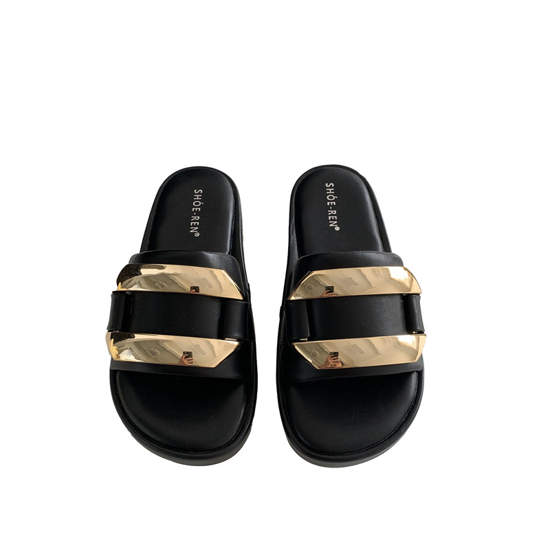 sandalias planas con chanclas de fondo suave NSHU56575